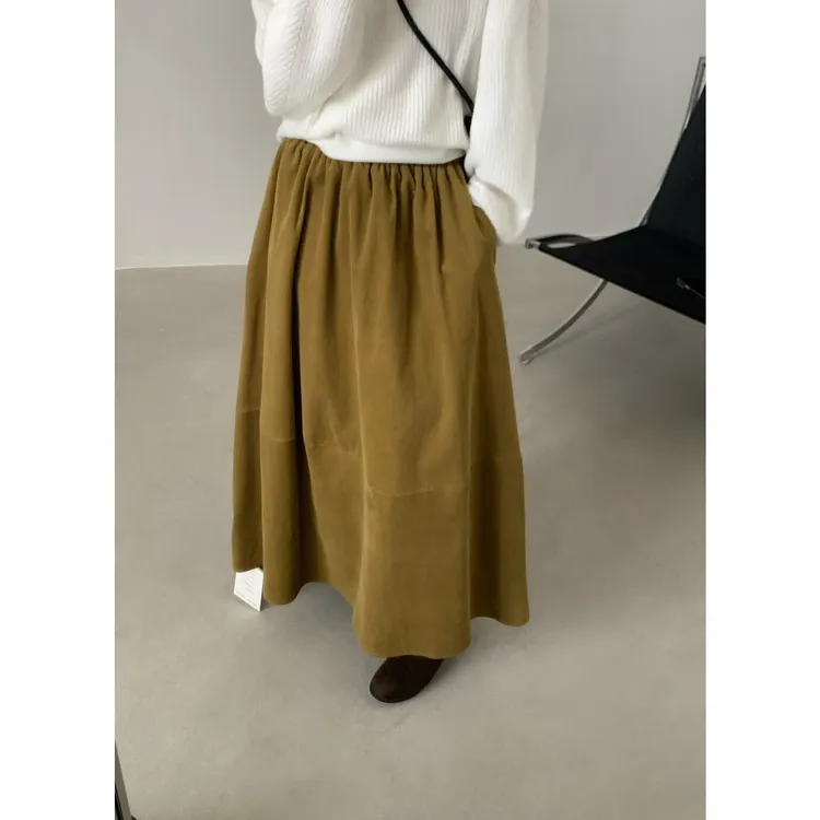 百搭灯芯绒大摆中长裙子秋冬新款女装显瘦伞裙复古韩版a字半身裙