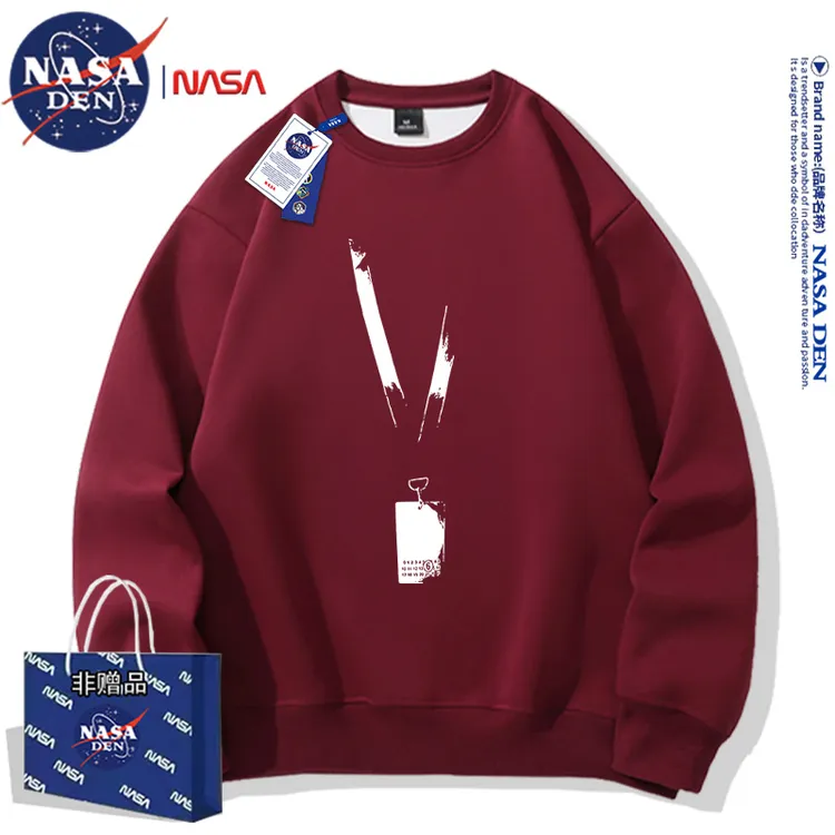 NASA联名男女oversize圆领长袖街头时尚百搭个性印花宽松保暖卫衣