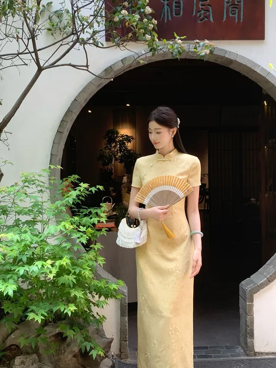 EIA一尧新中式国风【袅袅江南】温婉气质清冷旗袍连衣裙显瘦高级感