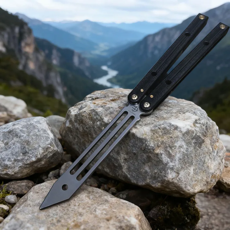 【无疆飞蝶】大鱼蝴蝶balisong/一体7系6系铝柄纯练习版/未开刃