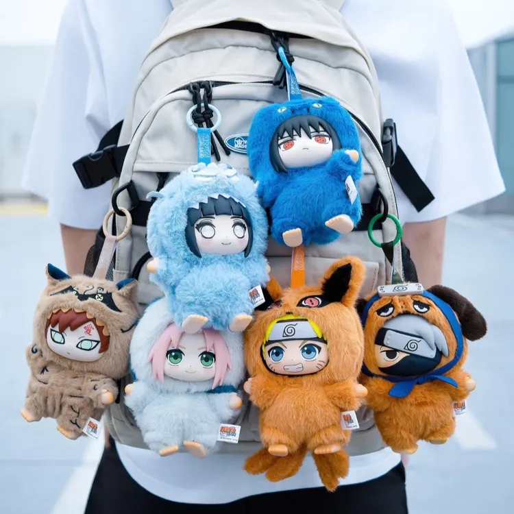 正版TOPTOY火影忍者疾风传萌兽派对毛绒挂件盲盒潮玩手办礼物玩偶