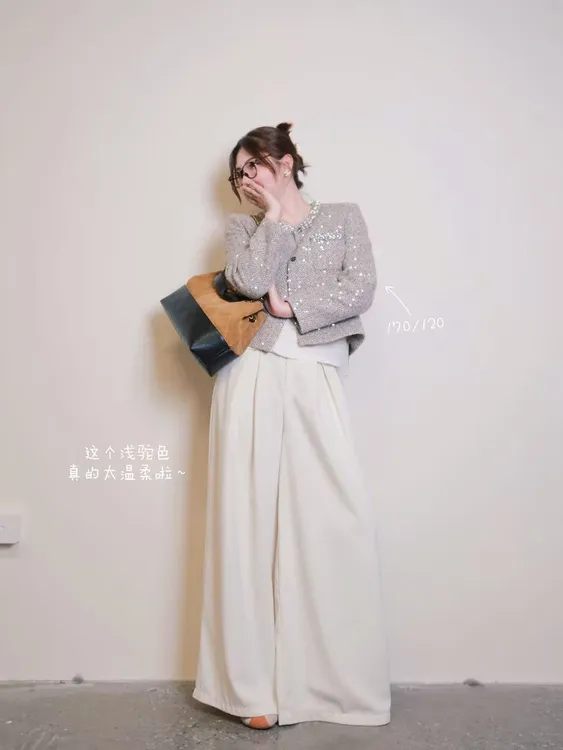 【银河碎钻】质感jue了！韩版宽松显瘦亮片手工钉珠气质外套女