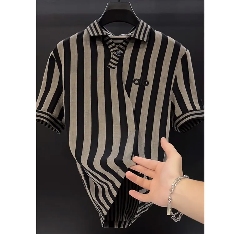 库约内姆KOYENEMAL夏季新款男士短袖时尚条纹POLO衫休闲百搭半袖