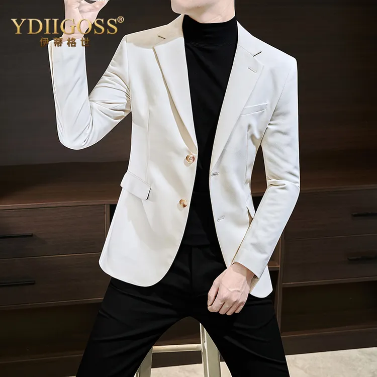 YDIIGOSS西装外套男士通勤商务休闲2025新款春秋款高级感西服修身