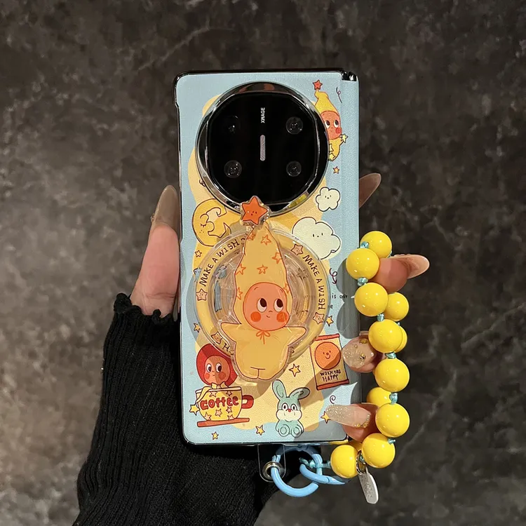 可爱公仔适用华为mateX6折叠屏手机壳MateX5典藏版旋转磁吸支架