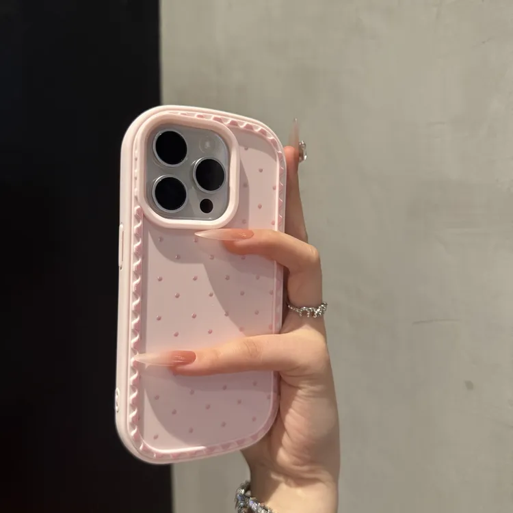 创意新款波点适用苹果16promax手机壳小众iPhone15个性14简约13女