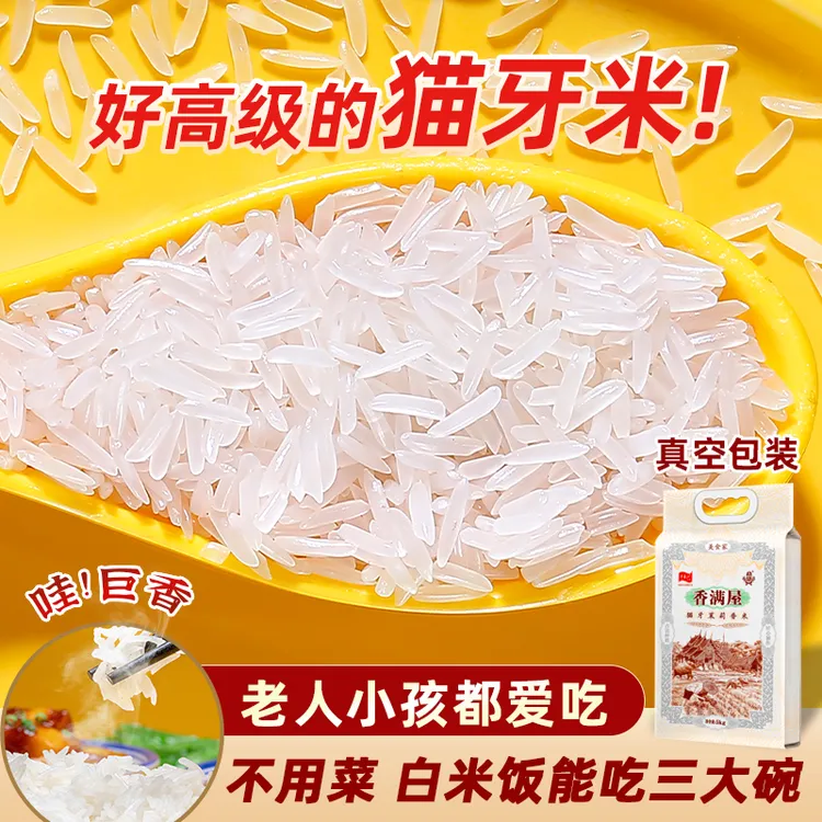 正宗猫牙米 25新米长粒香米现磨现发生态梯田米软糯优质孩子爱吃