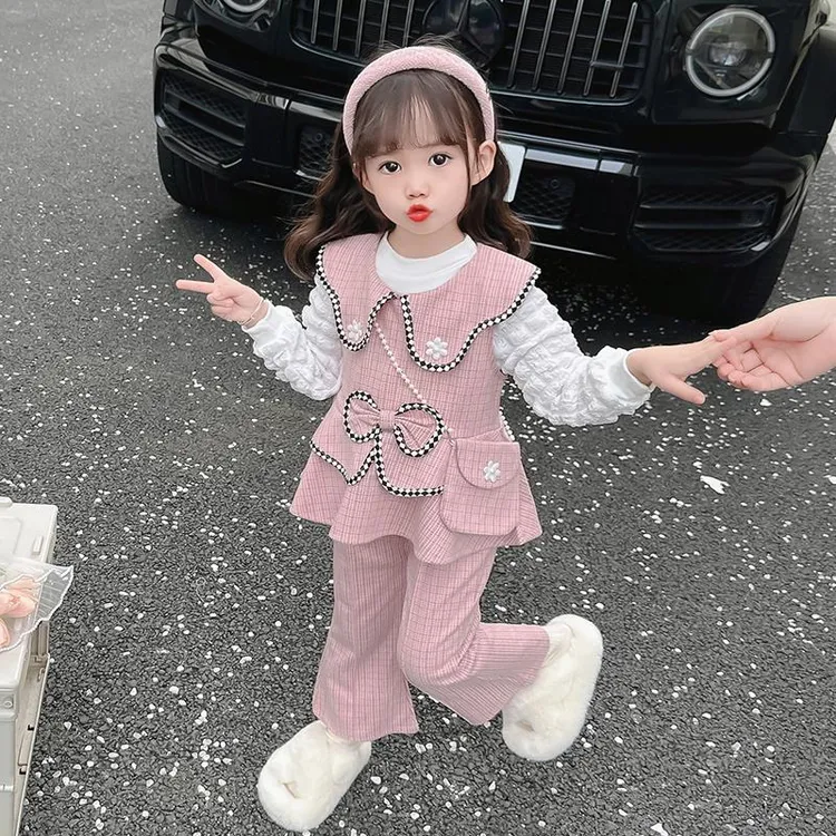 巴拉巴拉童装适用女童套装春秋季2025新款女宝宝洋派时髦秋装韩版