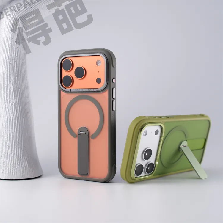 得葩软边防撞支架苹果17promax磁吸手机壳iphone16防摔保护14/15