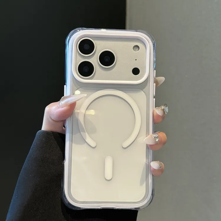 AI拍照按键全包适用于苹果17promax手机壳iPhone透明磁吸防摔高档