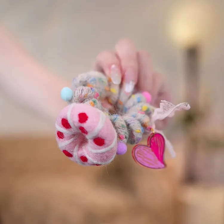 韩版韩式羊毛毡发饰时尚发圈饰品皮筋发圈