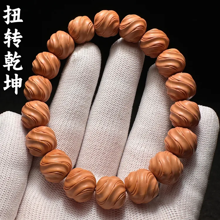 扭转乾坤精品猴头手串高端货原皮原色小核桃雕刻男款盘玩文玩手链