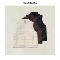 NiannNiann 新品女装三星白鹅绒舒适贴身超轻羽绒内胆马甲16194