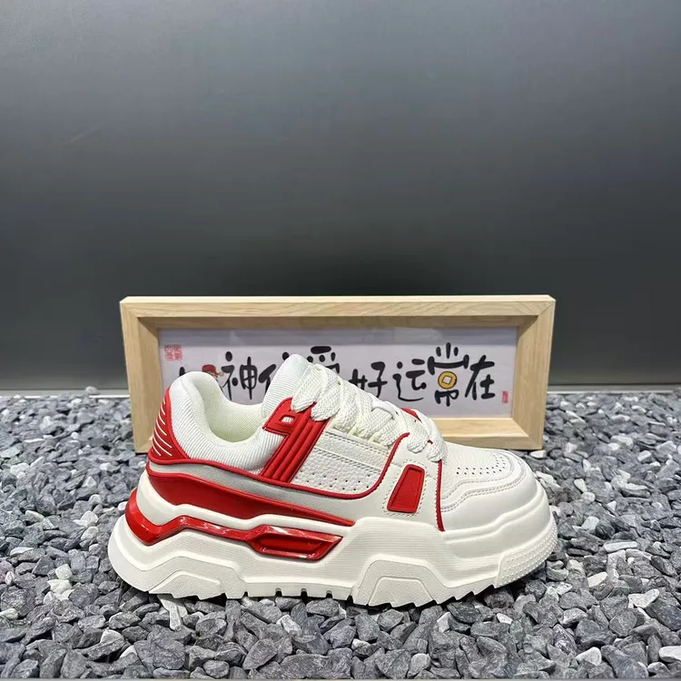 厚底增高男士潮流百搭时尚舒适小白鞋秋季新款机车风休闲鞋男