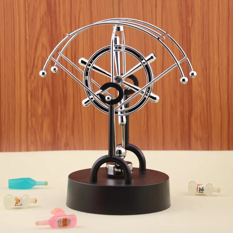 新款金属磁浮混沌摆件新型智慧工艺精湛牛顿奇趣装饰科技感客厅