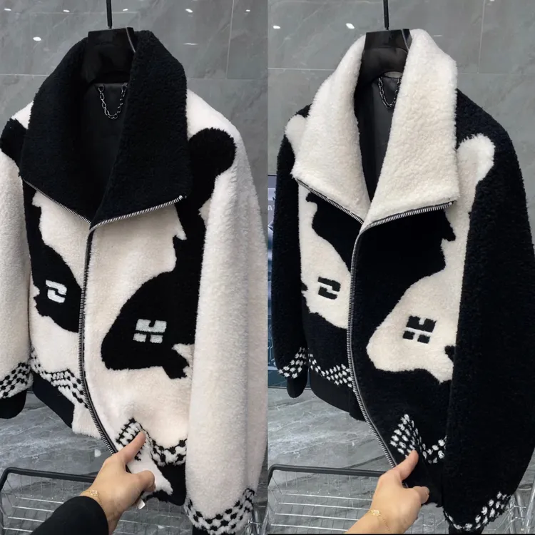 冬季新款男士轻奢时尚潮流欧货百分百羊毛夹克外套 25130