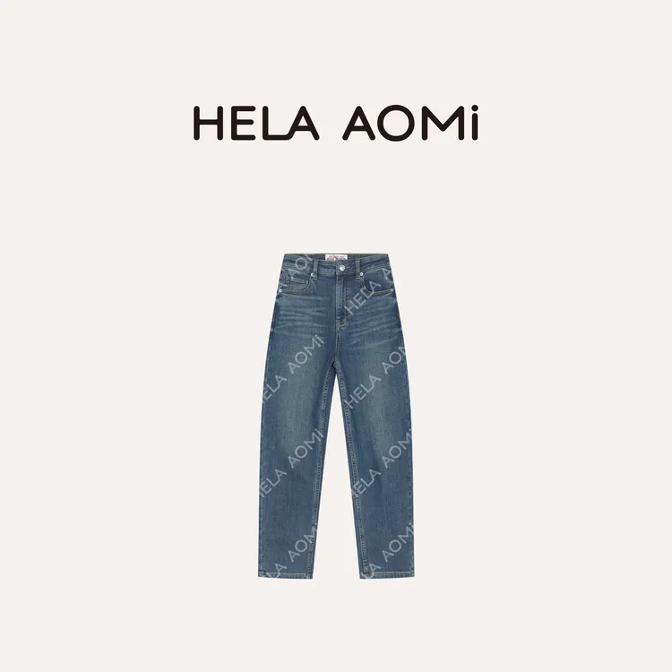 HELA AOMI “日本进口.冈山牛仔”高腰美式复古牛仔裤CY5CN62109
