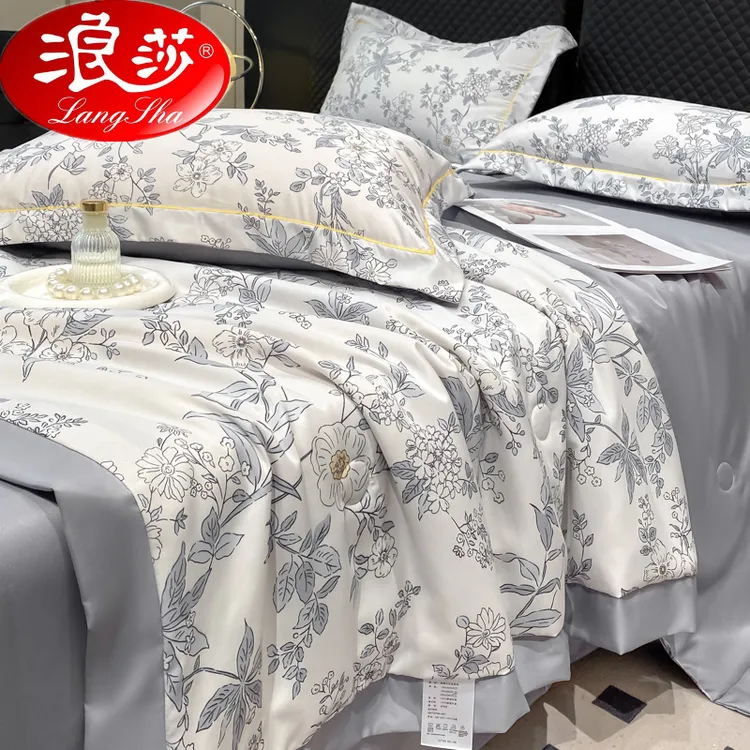 浪莎轻奢冰丝夏凉被可机洗凉感被单人春秋被芯可水洗薄款空调被子