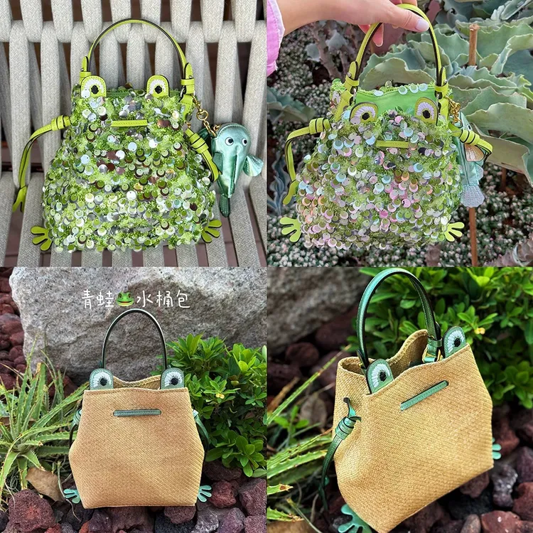 CTANDJIM青蛙水桶包 动物造型福袋 斜挎包 手机包