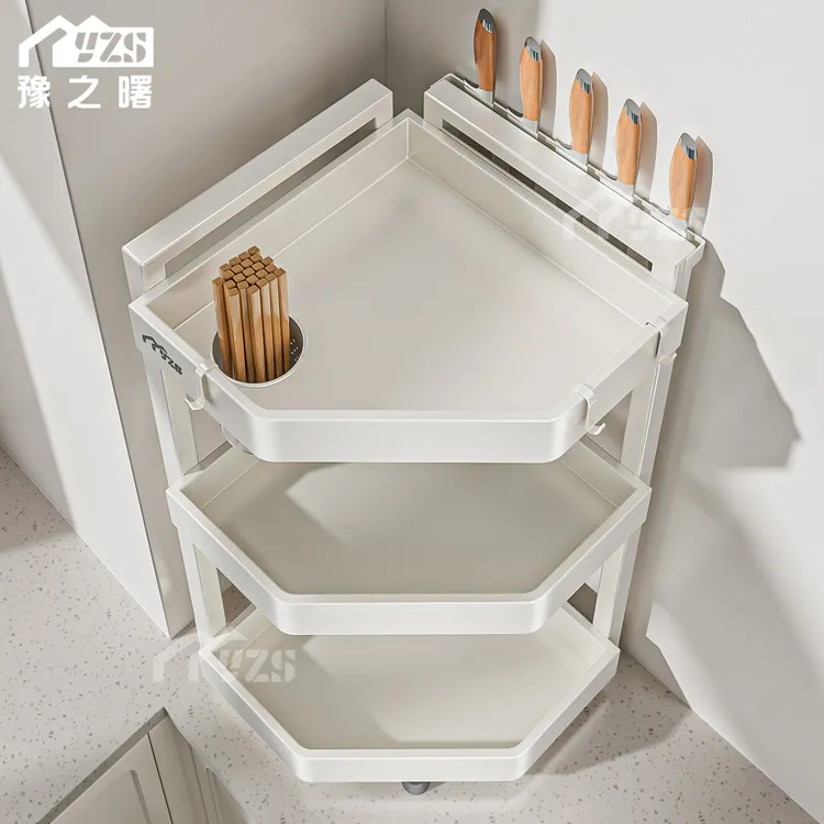厨房调料三角置物架台面转角拐角多功能墙角调料品调味罐收纳架子