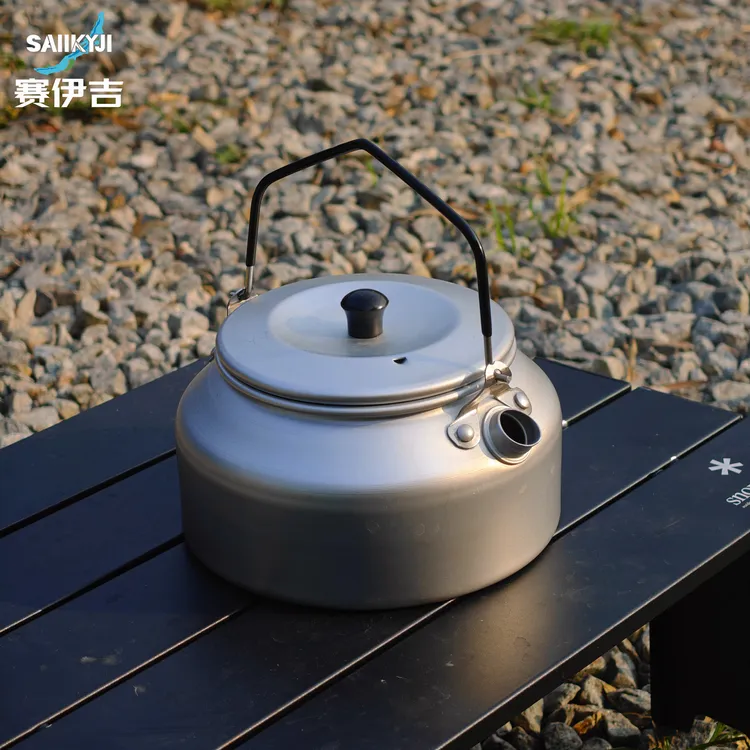 SAIIKYJI/赛伊吉户外烧水壶露营煮茶徒步便携1L超轻铝烧水壶阳极