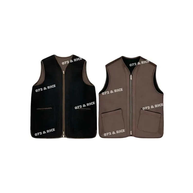 072 & RICE【小泰迪马甲】绵羊毛 秋冬休闲双面穿马甲 ZX-32W333