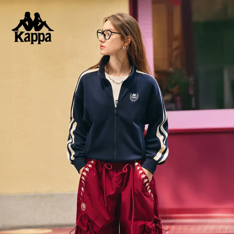 Kappa/卡帕日常印花春秋季百搭短款女士时尚休闲外套