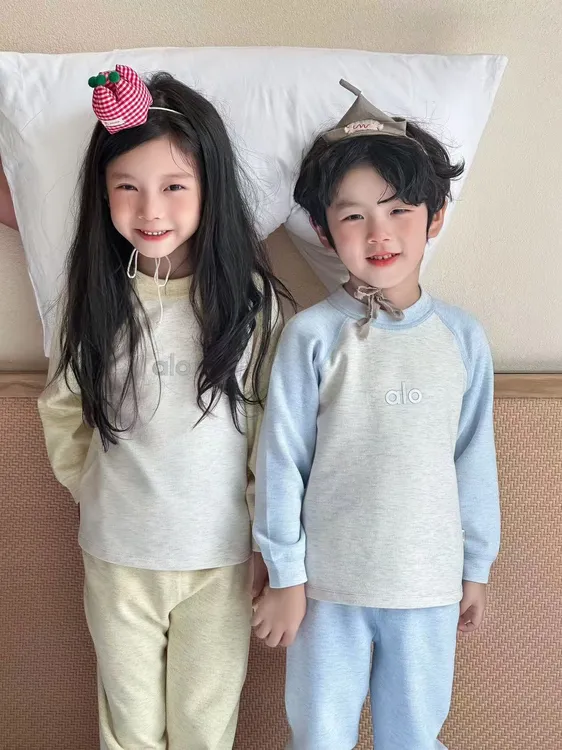 【暖云绒】儿童家居服男女款保暖内衣磨毛加绒秋衣秋裤套装