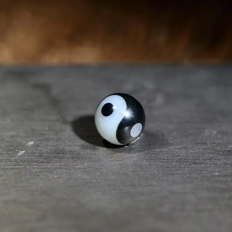 和田玉太极珠榫卯结构高品质（俄料➕墨玉）独特设计（工作室直销）