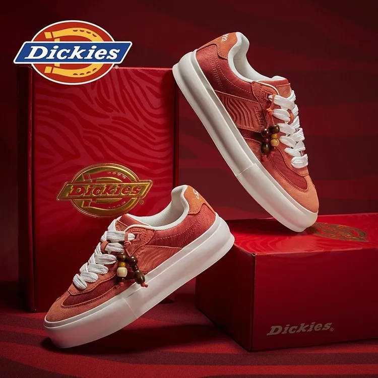 Dickies【马年限定】桔红德训鞋男款2025冬季情侣板鞋休闲百搭鞋子商品图