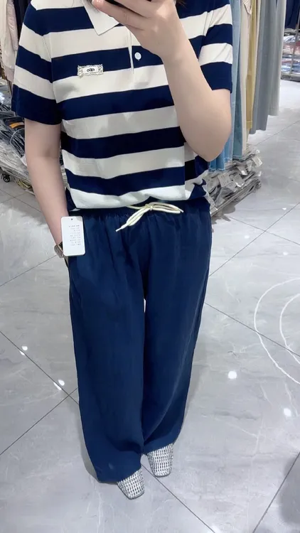 艾尚家2025夏款麻料直筒裤