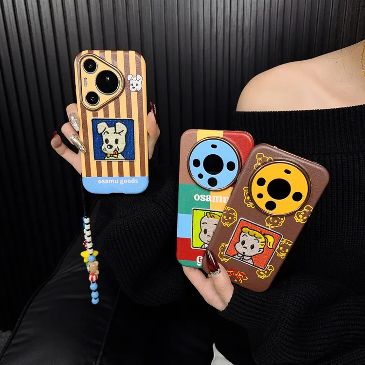 适用华为p70pro手机壳新款mate60pro套mt60卡通p70情侣ins条纹女+