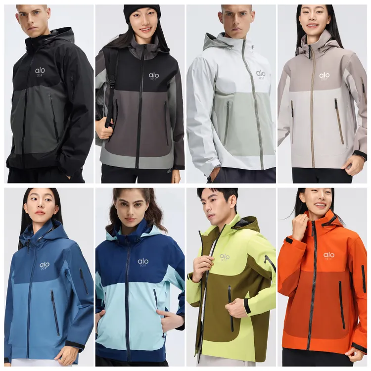 alodoit经典款户外防风防水透气连帽冲锋衣适合秋冬滑雪登山穿着