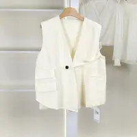 麦迪尚品【夕Y】50909471 气质百搭西装马甲春季女装品牌撤柜
