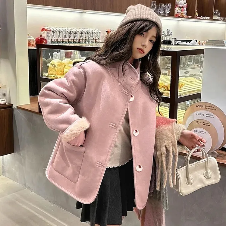冬季秋季极简风厚款女加厚短外套时尚上衣秋冬洋气