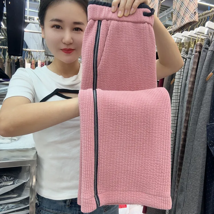 99806秋冬新款加厚直筒长裤面料柔软舒适时尚百搭显瘦宽松休闲裤