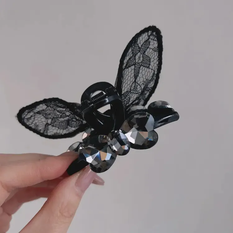 蝴蝶结发卡超好看的兔耳朵减龄设计感小众刘海夹碎发夹子发饰F