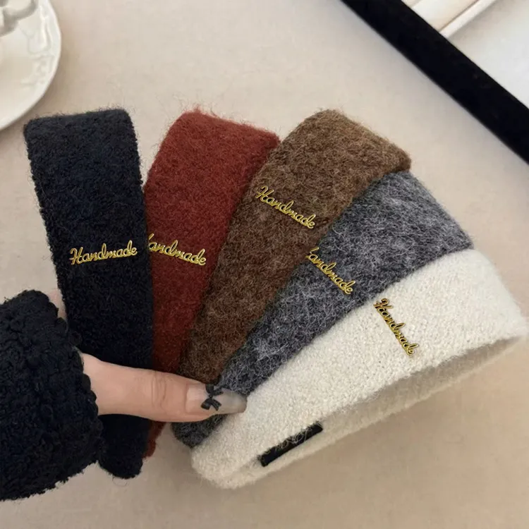 日韩女韩版韩式民族风简约发箍网红气质毛绒绒头箍