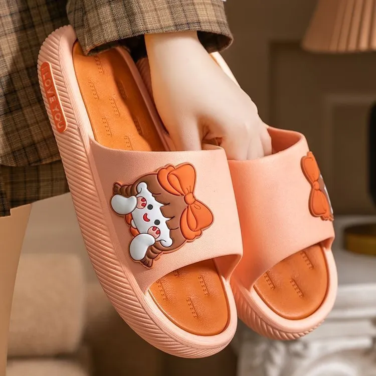 拖鞋女夏韩版家居室内浴室防滑防臭静音洗澡厚底外穿踩屎感凉拖鞋