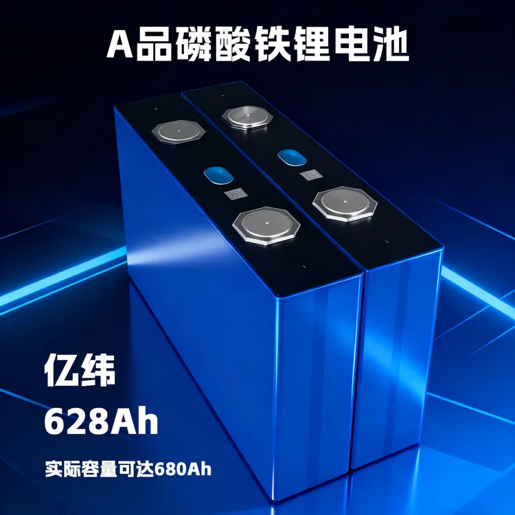 亿纬3.2V560Ah628Ah磷酸铁锂电池大单体全新A品大容量储能电芯