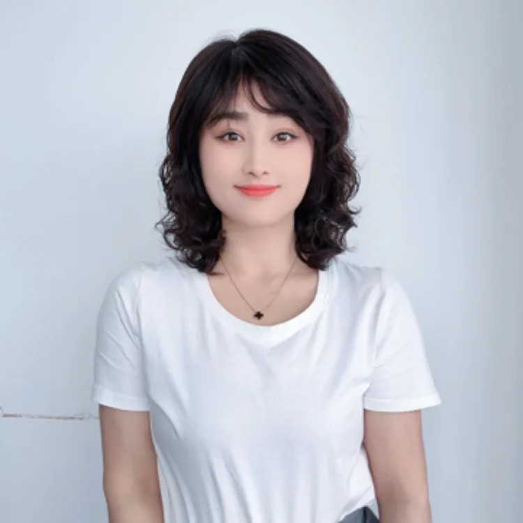 【全真发】手织假发全头套假发女款卷发中卷（约32厘米）