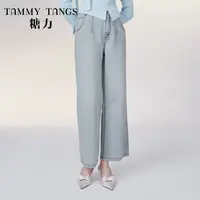 2044【金拐子专属】糖力高腰宽松阔腿裤牛仔裤长裤女TWRCK62044