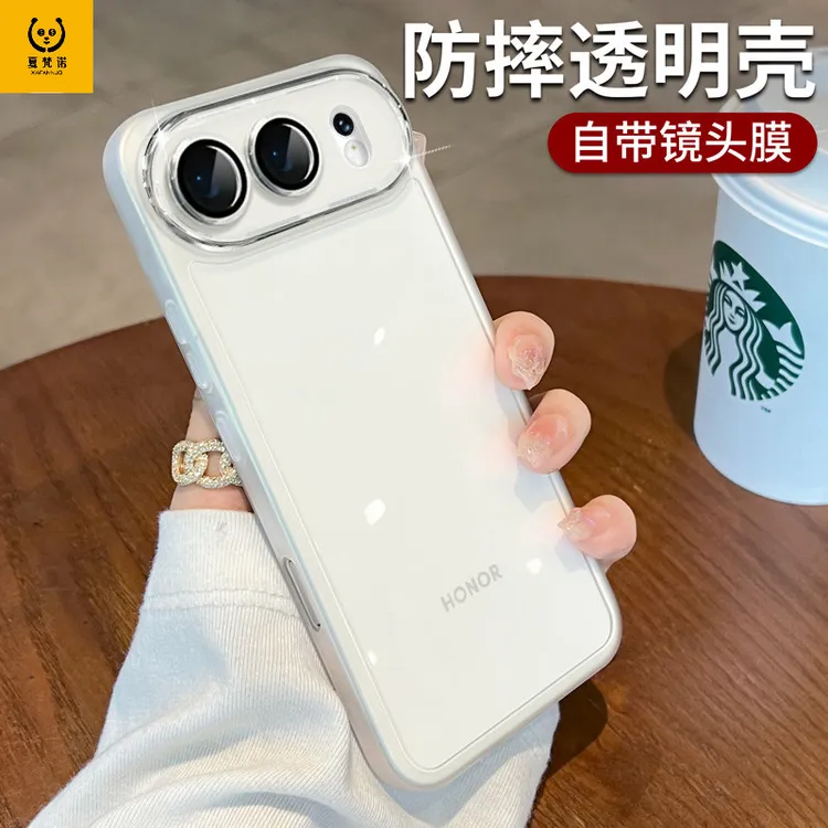 适用荣耀500手机壳镜头全包500pro透明超薄保护壳硅胶防摔男女款