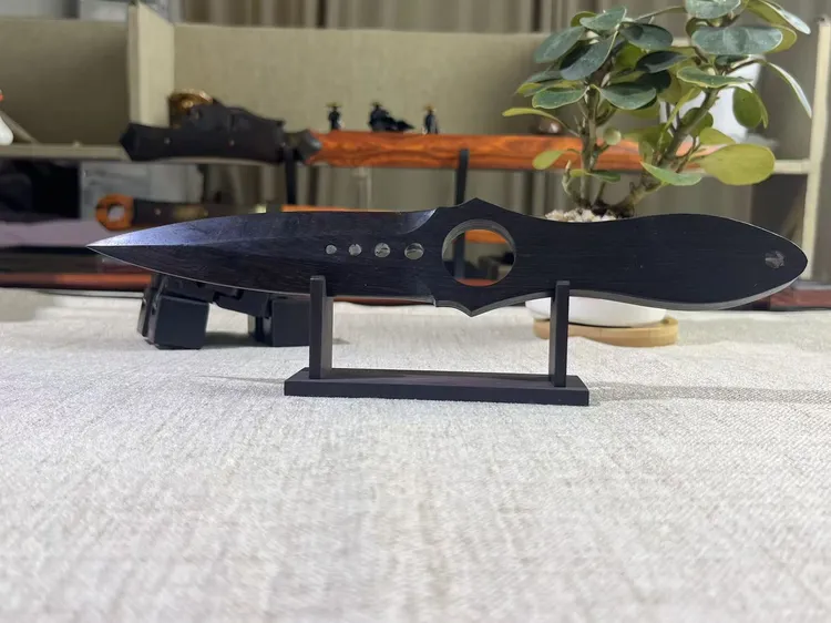 【骷髅匕首】25公分紫光檀手工小把件 纹理随机发货（介意勿拍）