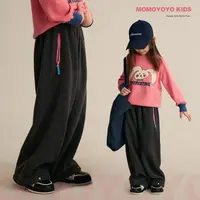 9.18新品【不吸腿】抗静电撞色拉链休闲保暖摇粒绒直筒裤 8522D