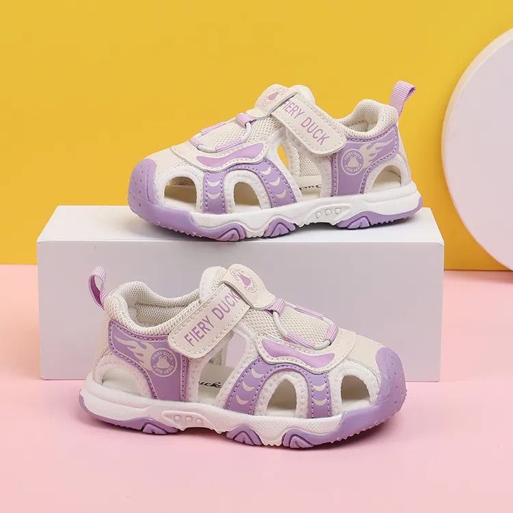 宝宝夏季凉鞋软底0一1-4岁男宝婴儿学步鞋女包头儿童夏天防滑鞋子