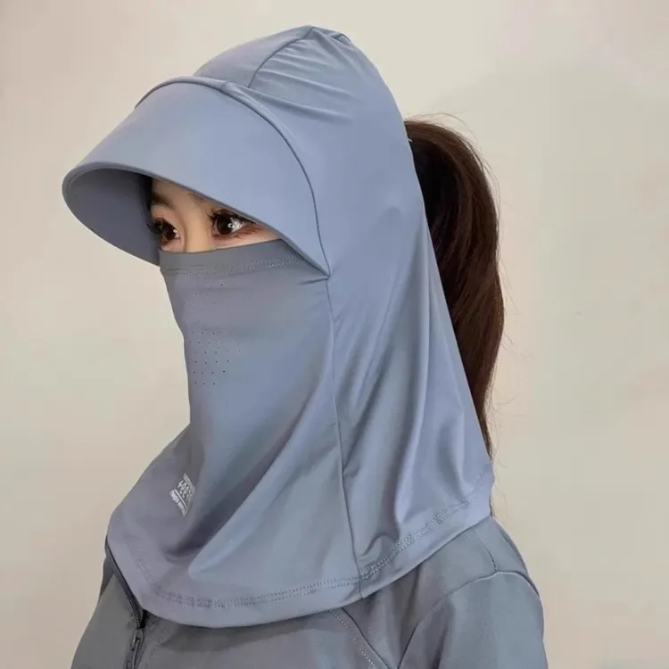 全脸遮阳帽子骑行防晒女夏季防晒帽防紫外线户外骑行护颈面罩