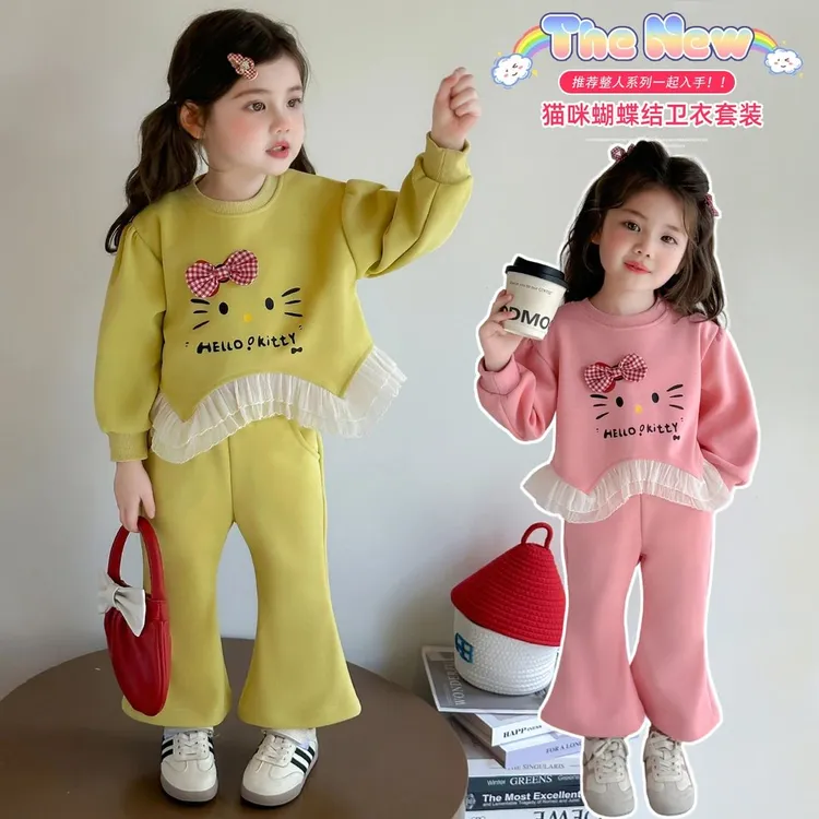 女童套装春秋装小女孩时髦卫衣两件套2025新款儿童秋装衣服潮
