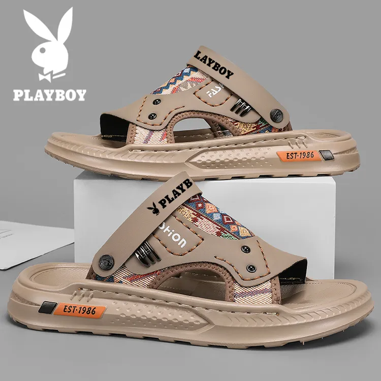 PLAYBOY/花花公子凉鞋男士夏季外穿防滑踩屎感运动户外开车沙滩鞋