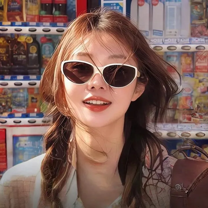 ISUEM01眼镜25新款防紫外线猫眼复古时尚气质潮流高级百搭太阳镜